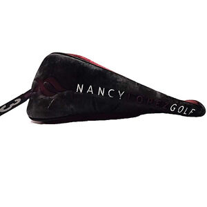 Nancy Lopez Golf Driver 3 Headcover - Black & Burgundy Red, Fits Oversized Irons